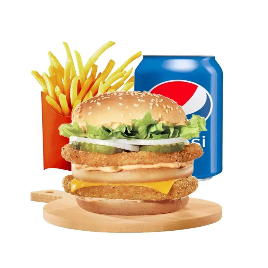 Grilled Chicken Burger - Double Meal